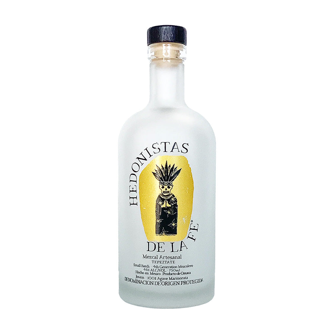 Bottle of Hedonistas De La Fe on a white background